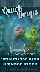 Karma Chameleon for President · Empty Glass for Unseen Ruler