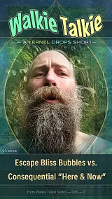 Escape Bliss Bubbles vs. Consequential “Here & Now”