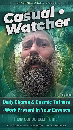 Daily Chores & Cosmic Tethers · Work Present In Your Essence