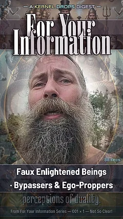Faux Enlightened Beings · Bypassers & Ego-Proppers