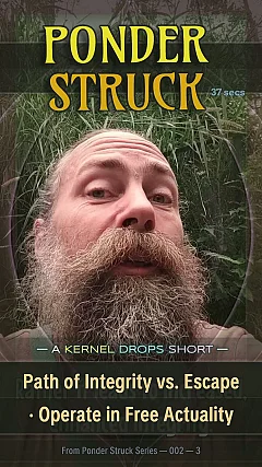 Path of Integrity vs. Escape · Operate in Free Actuality