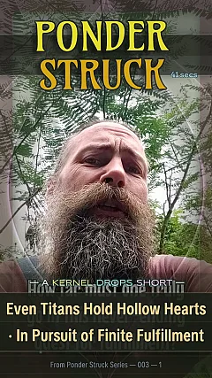 Even Titans Hold Hollow Hearts · In Pursuit of Finite Fulfillment