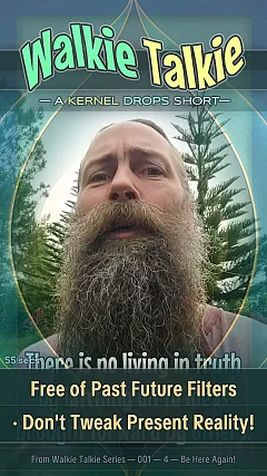 Free of Past Future Filters · Don't Tweak Present Reality!